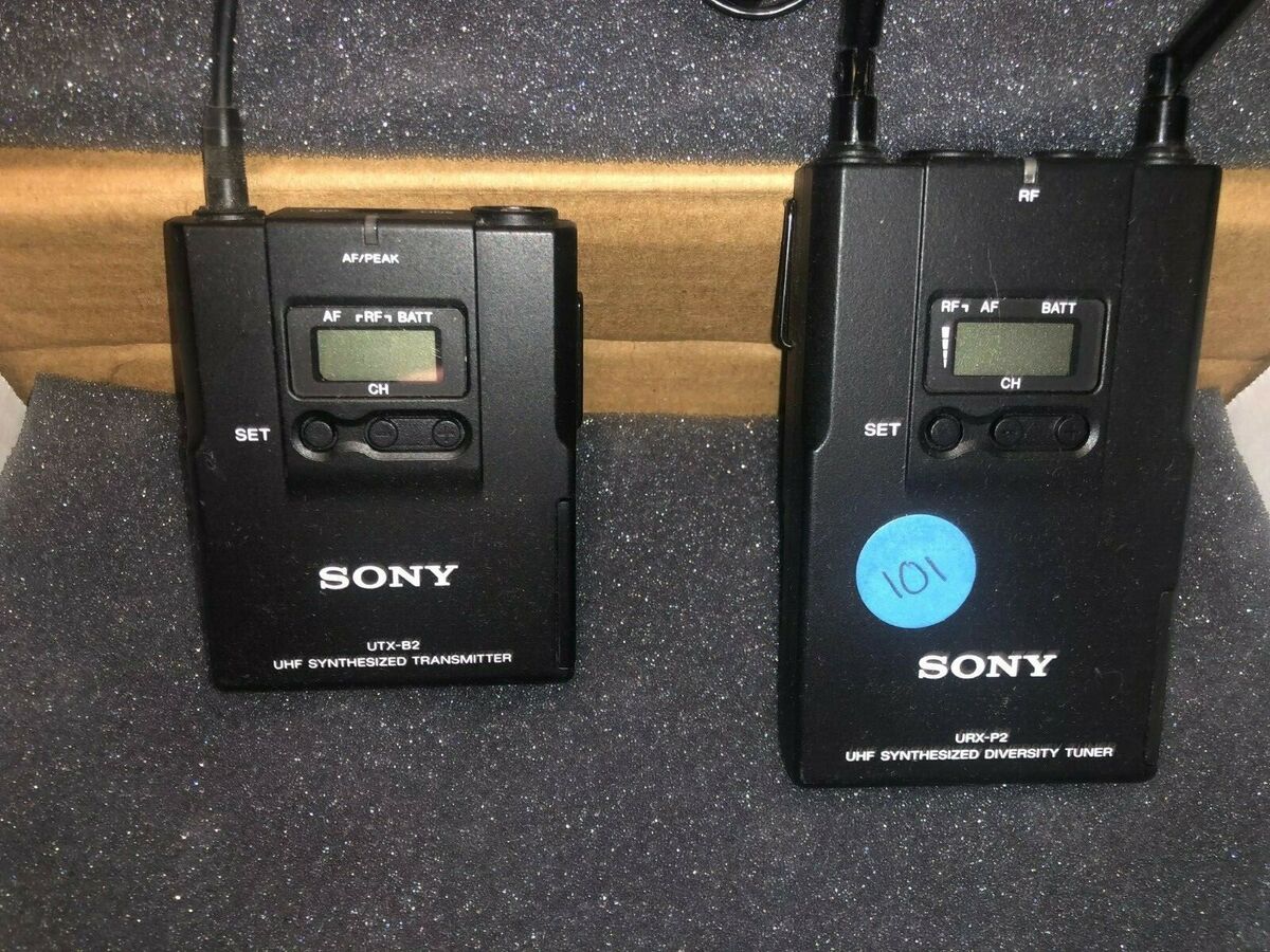 Sony UTX-B2 UHF Transmitter & URX-P2 UHF Diversity Tuner Mic