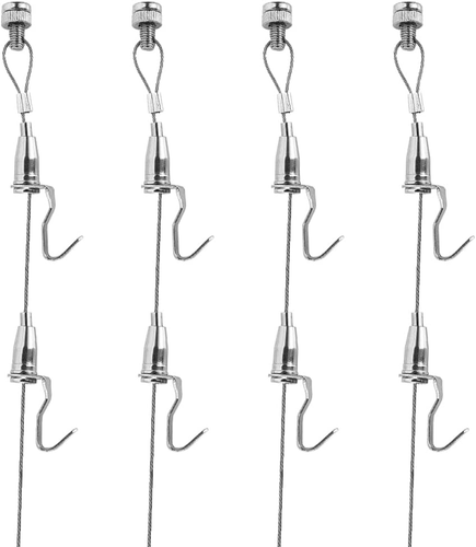 Adjustable Picture Rail Wire Hooks 4.9 Feet Art Wall Picture Hanging Hardware fo - Picture 9 of 12