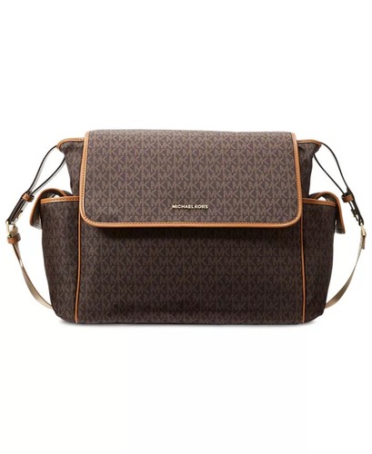 Bolso mensajero de pañales de viaje grande Michael Kors Signature