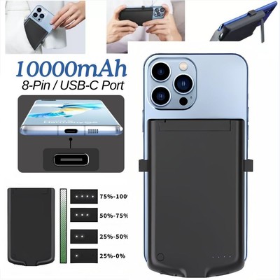 New 10000mAh Battery Charger Case Backclip Type-C USB-C Charger Cover Power Bank