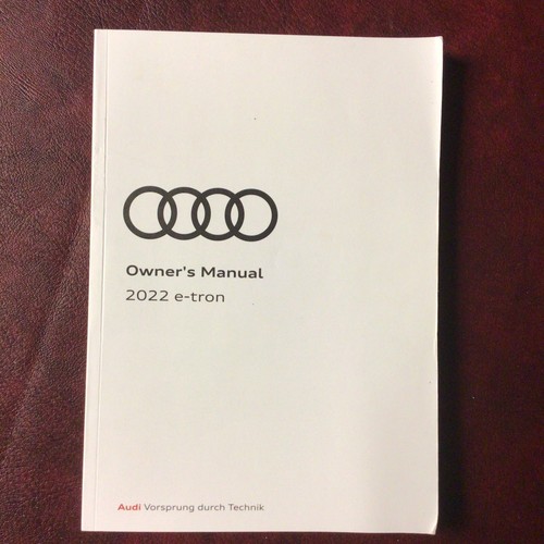 AUDI E-TRON 2022 + S + SPORTBACK MANUAL DEL PROPIETARIO ESTUCHE LIBRO TODOS LOS MODELOS - Imagen 2 de 4