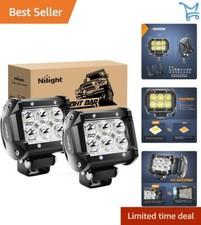 2pcs 18w Led Spot Fog Light Bars Waterproof Off Road Driving Lights