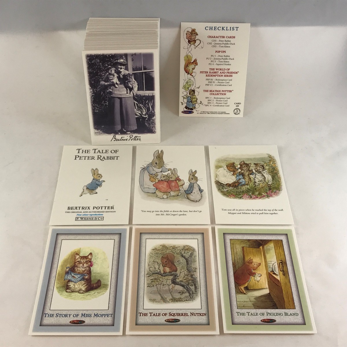BEATRIX POTTER Complete Card Set PETER RABBIT & MORE (Tempo