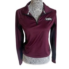 Victoria  s Secret PINK Women  s XS Ultimate 3/4 Zip Pullover Sweatshirt Top