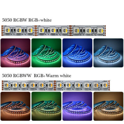SMD 5050 RGBW RGBWW 4 In 1 Led Strip Light Flexible 12V 24V LED - Foto 8