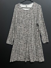 Old navy Dress Size 2X Shift Sheath Long animal print  Sleeve Stretch NWT