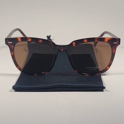 Cole Haan CH9034 215 Polarized Square Sunglasses Brown Tortoise Brown Lens 53mm