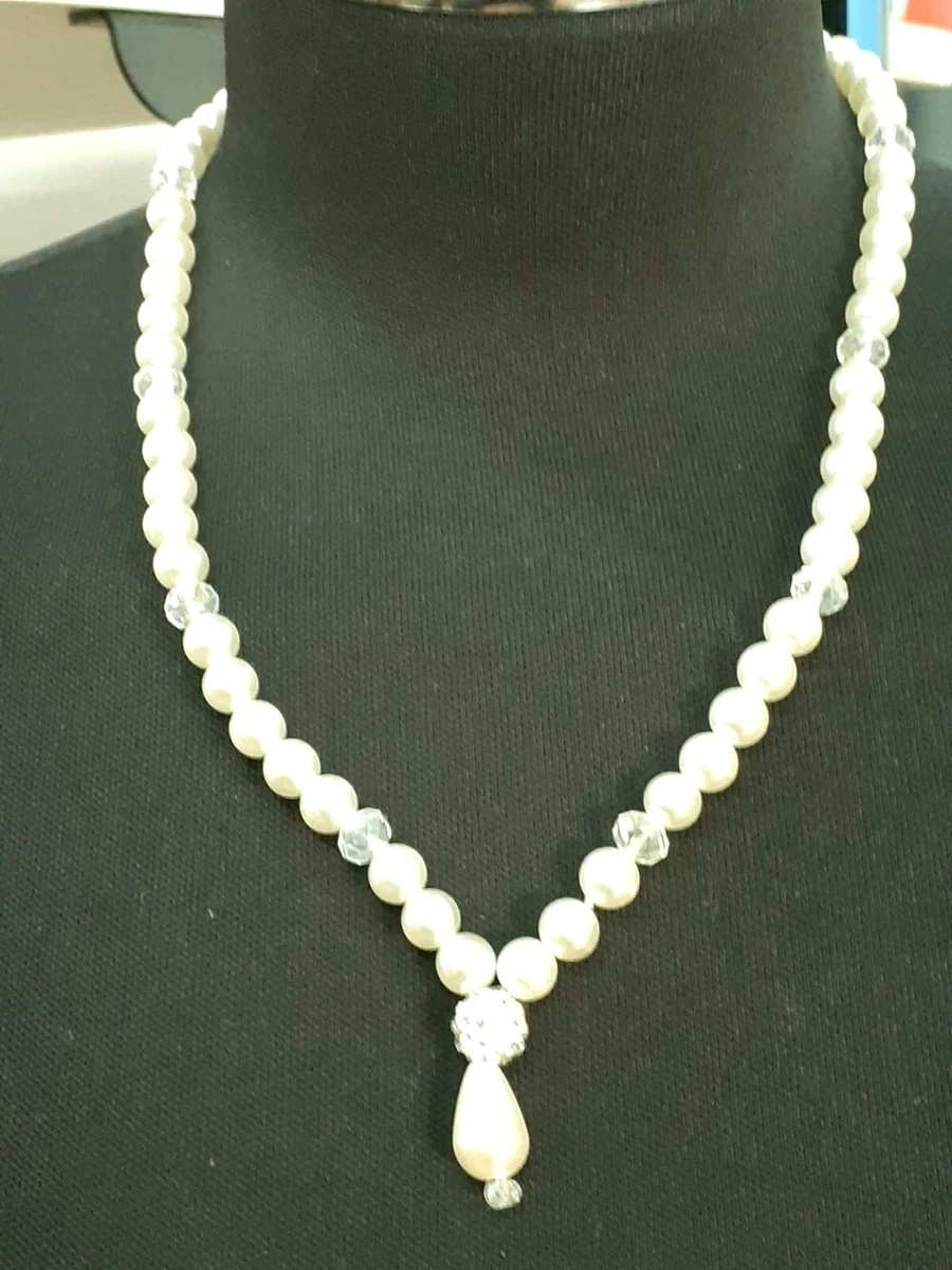 Collana Pura, due fili di perle e pendente a goccia | Maria e Luisa Jewels