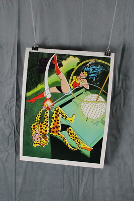 Vintage DC Poster - Cheetah vs Wonder Woman 1978 DC Poster Book - Paper Poster