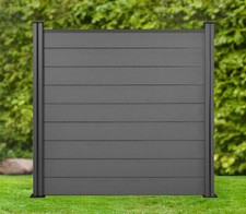 WPC Zaun Grau Sichtschutzzaun Lärmschutz Gartenzaun