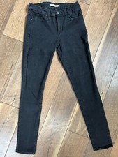 Womens Jeans-LEVI'S 710-black "super skinny" stretch denim 5-pocket-28