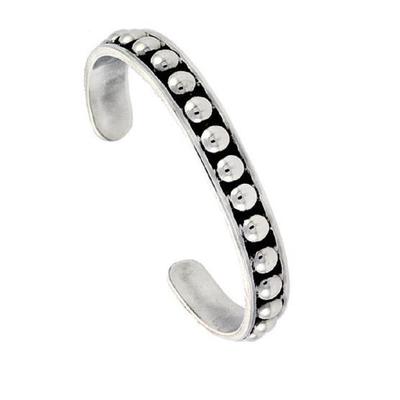 7,25'' Handarbeit Sterlingsilber Perlen Manschette Armreif Armband 