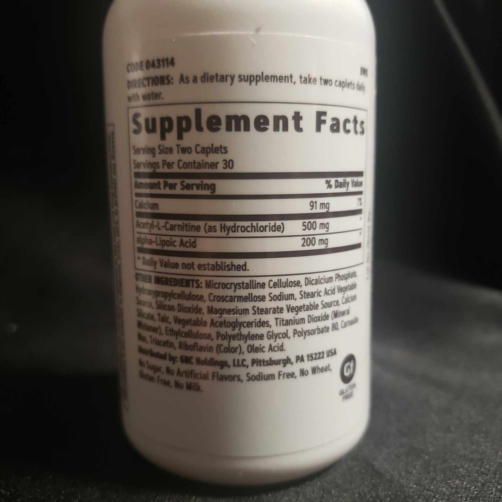 GNC acetyl l carnitine Alpha lipoic Acid 500 mg eBay