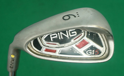 Linkshänder Ping G15 Yellow Dot 9 Eisen Regular Stahlschaft 