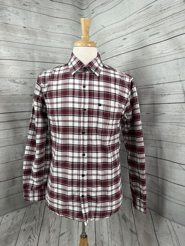 B48 Diesel-Co. Red Navy Plaid Flannel Button Up Mens L 100% Cotton - Bild 3 von 7