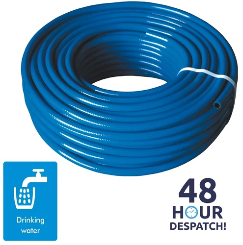 Fresh Food Safe Drinking Water Hose Pipe Caravan Motorhome Boat Blue 10mm 3/8"