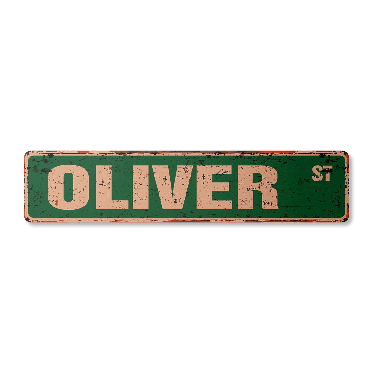 OLIVER Vintage Street Sign Childrens Name Room Metal Sign | eBay