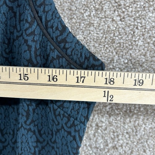 Ann Taylor Loft Women's Dress Size 12 Blue Black Floral Sleeveless Zip Closure - 第 7/10 張圖片