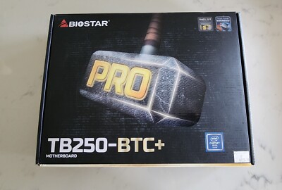 NEW Biostar TB250-BTC Pro LGA1151 DDR4 6 GPU Mining ATX motherboard 8gb Ram+CPU