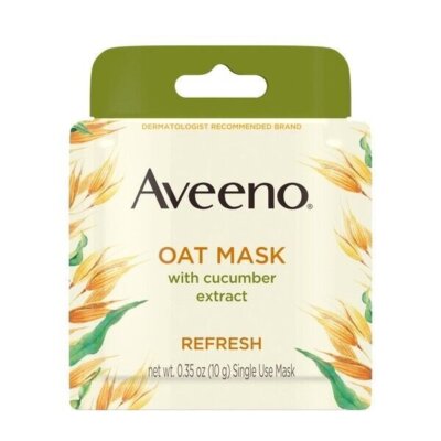Aveeno Oat Mask with Cucumber & Seaweed Extract Refresh 6 Single Use masks