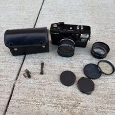 Minolta Hi-Matic AF2 35mm Film Camera UNTESTED w/ Extras / 2 Lenses - NL