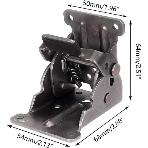 4*90 Degree Folding Table Leg Brackets Self Lock Foldable Hinge DIY Heavy Load - Picture 6 of 18