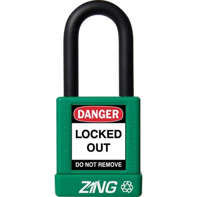 ZING 7034 Lockout Padlock,KD,Green,1-3/4''H 6CXG1