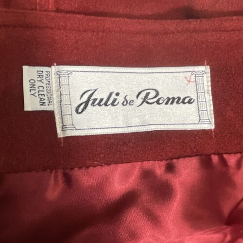 Vtg 60s Juli de Roma Trench Coat Overcoat Kajjmir Cashmere Boho Luxury Sz 16 - Picture 13 of 21