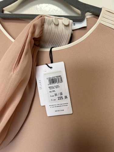 REISS size 4 Amerie-pleat sleeve with piping on cuffs with 2 buttons - Picture 6 of 10