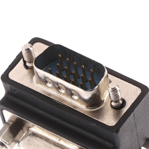90 Degree Right Angled VGA Male To Female Extension Extender Video Adapter D^P1 - Photo 5/12