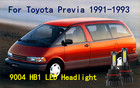 For Toyota Previa 1991-1993 2pcs 9004/HB1 LED Headlight Kit Bulbs High Low Beam
