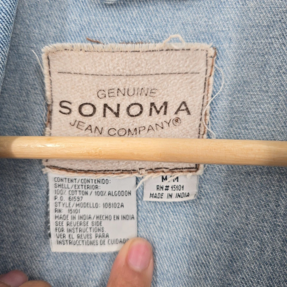 Sonoma Jean jacket upcycled "the soul of a witch" Sz Medium UNIQUE - Image 2 of 4