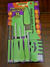 20 pc. Family Pumpkin Carving Kit with Stencils Carvers Scoops Pumpkin Brand NEW