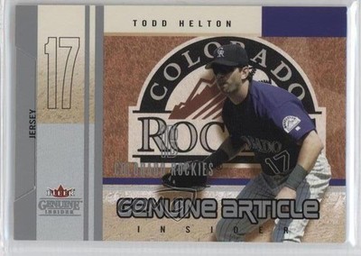 2004 Fleer Genuine Insider Article Jersey 12/250 Todd Helton #GI-TH HOF 2a8