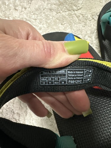 Teva Original Universal Strappy Sandals 90's Multi Color Mens Sz 12 - Picture 5 of 5