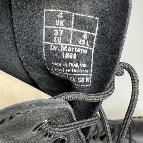 Dr. Martens 1B60 schwarz Leder 20-Loch Schnürung & seitlicher Reißverschluss kniehohe Stiefel Größe 6 - Bild 14 von 19