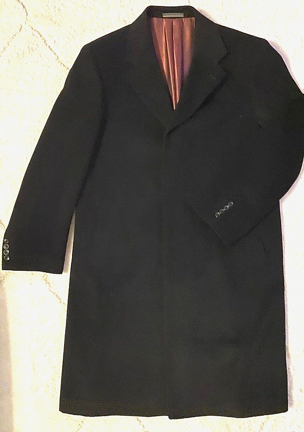New GREENWOODS Elite - Men’s Black Wool & Cashmere Long Coat - Chest 102cm /40”R image 4