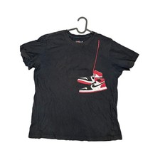 Jordan Brand AJ1 Chicago Sneaker Graphic T-Shirt Mens Medium Black Standard Fit