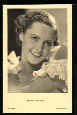 Postcard of actress Hansi Knoteck with a dreamy look