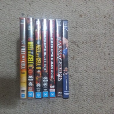 WWE Wrestling Dvd Bundle He'll in a Cell Armageddon Extreme Rules 7 dvd