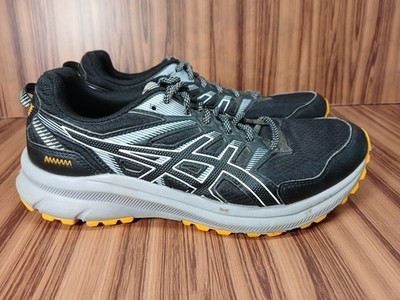 Asics Trail Scout 2 Running Shoes Mens Size 9 Black Gray Hiking 1011B181