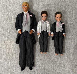 Vintage Mattel 1990 ☆ Barbie ☆ Wedding Day Ken Doll - Best Man #9609 with 2 Todd
