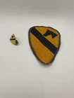 WW 2 US Army 1st Cavalry Division Patch & Lapel Pin Military Yellow & Black