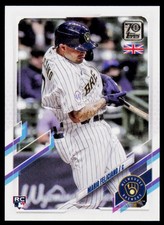 2021 Topps UK Edition Mario Feliciano 208 RC Milwaukee Brewers