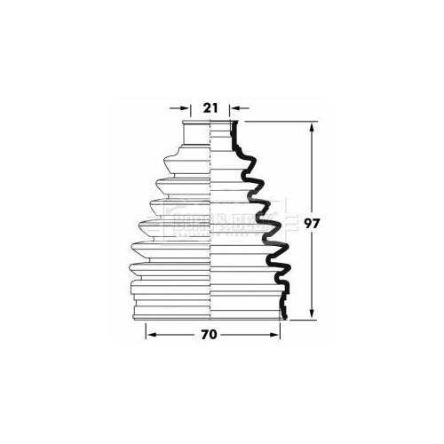 BORG & BECK Bellow Kit, drive shaft BCB6066