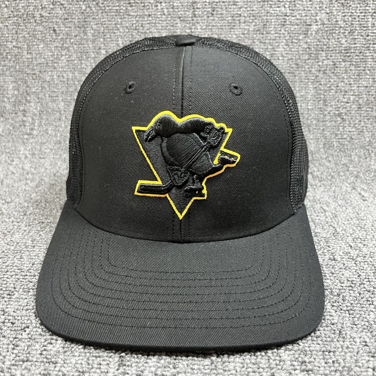 Pittsburgh Penguins '47 Brand Branson MVP Trucker Hat Black Yellow NHL Snapback