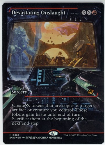 Devastating Onslaught Showcase Foil Edge of Eternities MTG 361 EOE - Picture 1 of 2