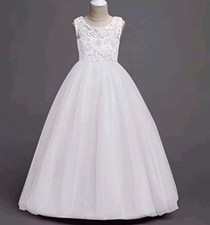 Flower Girl 13-14 Years Dress Princess Bridesmaid Wedding Pageant Prom Ball Gown