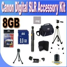 Canon Digital SLR Camera 8GB SDHC Deluxe Accessory Saver Kit