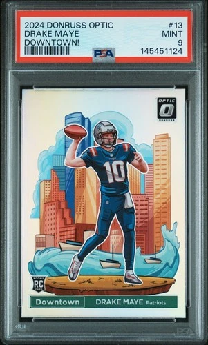 2024 PANINI DONRUSS OPTIC DOWNTOWN! #13 DRAKE MAYE PSA 9